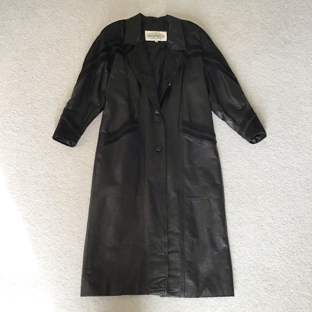 Vintage Winlit Leather Trench Coat